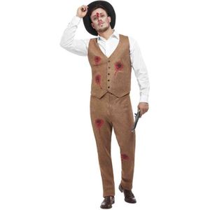 Smiffy's - Boef Kostuum - Neergeschoten Gangster Clyde - Man - - Large - Halloween - Verkleedkleding