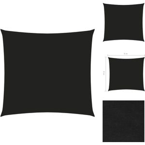 vidaXL Zonnezeil Vierkant 6x6m - Zwart - PU-gecoat oxford stof - Parasol