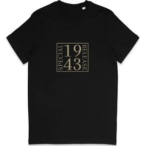 T Shirt Dames Heren - Speciale Uitgave 1943 - Geboortejaar Verjaardag - Zwart - XXL
