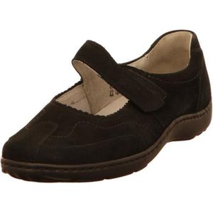 Waldläufer - Ballerinas - Nubuckleer - Zwart - Klittenbandsluiting
