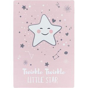 Tapijtenloods Play Vloerkleed Kinderkamer Little Star Laagpolig Roze- 120x170 CM