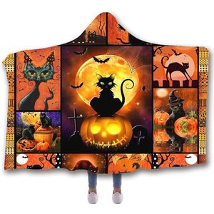 Knuffeldeken met capuchon - Fleece, Superzacht en Warm voor Bed en Bank - Geometrisch Patroon - 130x150 cm