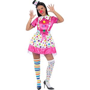 Funidelia | Clown Kostuum Voor voor vrouwen  Clowns, Circus, Originele en Leuke - Kostuum voor Volwassenen Accessoire verkleedkleding en rekwisieten voor Halloween, carnaval & feesten - Maat L - XL - Rood