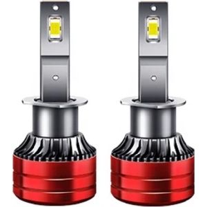TLVX H1 Mini Turbo LED lampen 29.600 Lumen 6000k Helder Wit (set 2 stuks) CANBUS EMC adapter, Extra Fel, CSP LED CHIP 96 Watt Auto – Vrachtwagen - Scooter - Motor - Dimlicht - Grootlicht – Mistlicht -Koplampen - Autolamp - Autolampen 12V - 24V