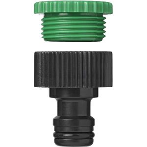 ProPlus Kraanaansluiting - Tuinslangverbinding - Ø 21 en 26.5 mm - Universeel - Grijs/Groen