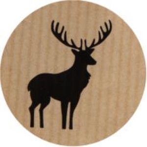 Winter - Sluitzegel – XL – Kraft Zwart Hert - Christmas - Kerst | Hertje - Ree - Eland - Gewei | Envelop sticker – Verjaardag – Bedankje | Cadeau – Gift – Cadeauzakje | Traktatie | DH Collection