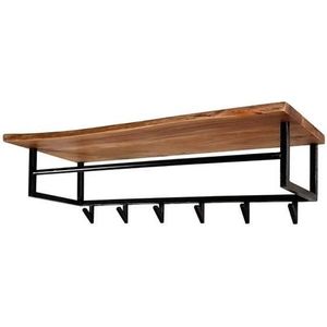 Kapstok Edge 6 Haken Boomstam Hoedenplank 100cm