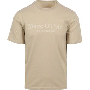 Marc O'Polo - T-Shirt Logo Beige - Heren - Maat XL - Regular-fit