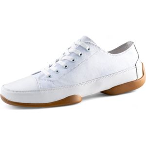 Anna Kern Suny 140 Dames Witte Nappa - KRN20655 - Canvas Danssneakers met Splitzool - Geschikt voor Salsa, Bachata, Latin, Social, Training - SUNY - Wit - 36 2/3