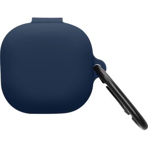 kwmobile cover voor oordopjes case - geschikt voor Samsung Galaxy Buds FE - Trendy beschermhoes draadloze oordopjes in donkerblauw