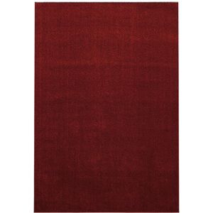 Pochon - Tapijt Ata - Rood - 150x80x1,1 - Vloerkleed - Effen - Hoogpolige Vloerkleed - Rechthoekige Tapijt - Rechthoekige Vloerkleed