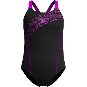 Speedo Medley Logo Medalist Meisjes Sportbadpak - Zwart/Oranje