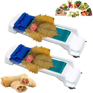 Groentevlees roller 2 stuks wijnbladeren roller sarma machine vlees rolgereedschap blad roll maker picknick keukenrollen gereedschap gevuld druif koolblad walsmachine voor beginners kinderen