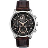 Bulova Sutton 96B311 Horloge - Leer - Bruin - Ø 42 mm