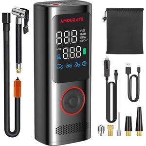 Draagbare luchtcompressor 160 psi met hoge capaciteit batterij, mini-bandenpomp voor auto, motorfiets en fiets