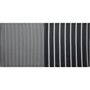 HALDIA - Outdoor kleed - Zwart - 90 x 180 cm - Polypropyleen