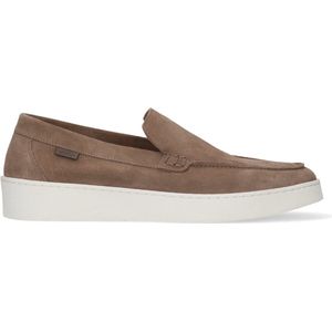 Manfield - Heren - Taupe suède loafers - Maat 41