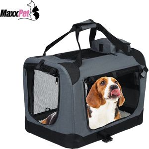 MaxxPet Hondenbench opvouwbaar - autobench - reisbench hond - transportbox - reismand - 70x52x52cm