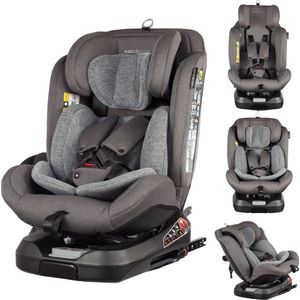 X Adventure Autostoel Supreme 360° Draaibaar i-Size Met Isofix Groep 0/1/2/3 (40 cm tot 150 cm) -Vanaf Geboorte tot 12 jaar - Denim Grey