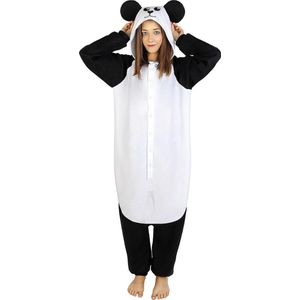 FUNIDELIA Panda Kostuum - Panda Onesie voor Volwassenen - Maat: S-M