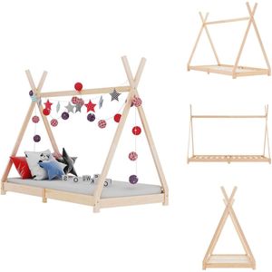 vidaXL Kinderbedframe - Kinderbedframes - Bed - Bedden - Kinderbedframe massief grenenhout 80x160 cm