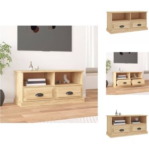 vidaXL Tv-meubel Sonoma Eiken - 93x35.5x45 cm - Trendy design - duurzaam materiaal - Kast