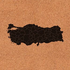Prikbord Turkije kurk | 60x40 cm liggend | Fotofabriek Turkije kaart