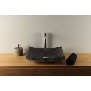 Natuurstenen wasbak hardsteen 46 cm BE-025zk