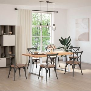 vidaXL Eettafel 200x100 cm Massief Eikenhout Eettafel - Eettafels - Eetkamertafel - Keukentafel