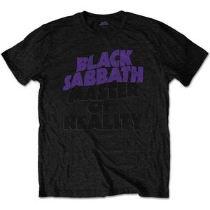 Black Sabbath - Masters Of Reality Album Heren T-shirt - met rug print - S - Zwart