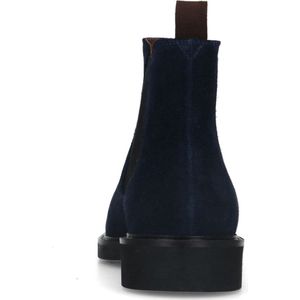 Manfield - Heren - Blauwe suède chelsea boots - Maat 41