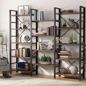 Boekenkast Industrieel - Wandkast - Wandrek - Kast - 185 x 170 x 27 cm