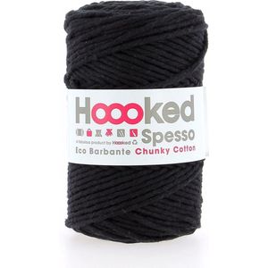 Hoooked Spesso Chunky - Zwart - Macrame Touw - Garen - Haken of Breien - Gerecyclede Katoen