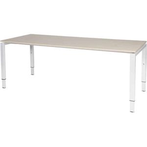 Verstelbaar Bureau - Domino 200x80 robson - wit frame