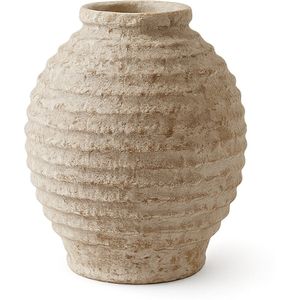 Jurrys Vaas - Bloemen - Decoratie - Plantenpot - Handgemaakt - Ruwe klei - 21.5cm hoog - Huiskamer - Tuin - Vintage