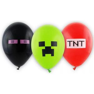 Minecraft ballonnen - 6 stuks - TNT Party Balloon