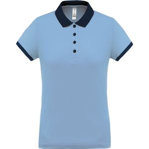 Damessportpolo 'Proact' met korte mouwen Sky Blue/Sporty Navy - XS