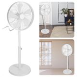 Cheqo® Statiefventilator - Ventilator - Fan - Robuust & Krachtig - 50W - Metalen Voet - 3 Luchtstroomsnelheden - 40cm Diameter - Verstelbaar 90-120cm Hoogte - Wit - 6.5kg