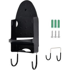 Strijkplank Hanger voor Wandmontage - Ruimtebesparende Houder voor Strijkijzer en Strijkplank - Zwart