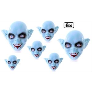 6x Zombie masker kids - Walking dead - Horror zombie time griezel halloween Kids