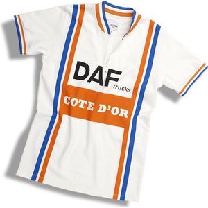 DAF Trucks casual retro shirt - We ღ de koers! - Casual shirt geïnspireerd op het wielershirt van de wielerploeg DAF Trucks Cote d'Or - 100% katoen Heren T-shirt L