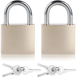 Set van 2 weerbestendige hangsloten met sleutels voor buitengebruik - 38 mm