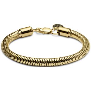 Lucleon - Heren - Roestvrij Staal Schakelarmband - Goudkleurig