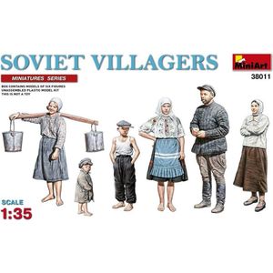 Miniart - Soviet Villagers (Min38011) - modelbouwsets, hobbybouwspeelgoed voor kinderen, modelverf en accessoires