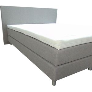 Slaaploods.nl Anda - Boxspring inclusief matras - 80x200 cm - stof - Grijs