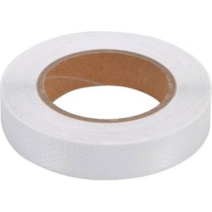 vidaXL Reflecterende Tape - 2,5 cm x 20 m - PVC - Wit Reflecterende Tape - Veiligheidsband - Reflectortape - Pvc Tape - Zichtbare Band