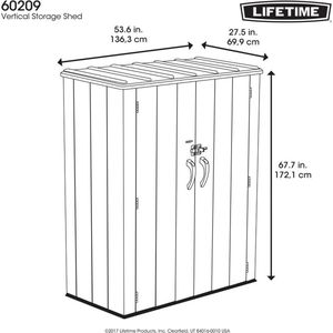 Kast Lifetime 60209 Buitenkant Verticaal 136 x 172 x 70 cm Staal Plastic