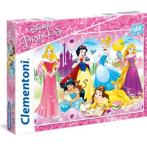 Clementoni Legpuzzel - Supercolor Puzzel Collectie - Disney Princesses - 104 stukjes, puzzel kinderen