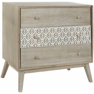 Ladenkast DKD Home Decor 80 x 42 x 80 cm Natuurlijk Wit Blad van een plant