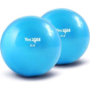 Toning Ball, zacht gewogen, 0,9 kg, blauw, enkele krachttraining, gewichten & accessoires, medische ballen voor pilates, yoga, fitness